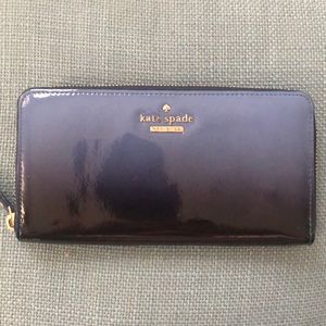 Kate Spade Patent Blue Ombré Wallet